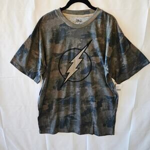 Six Flags The Flash Camo Short Sleeve Shirt Large